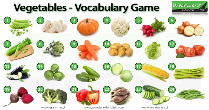 Vegetables in English - Vocabulary Game
