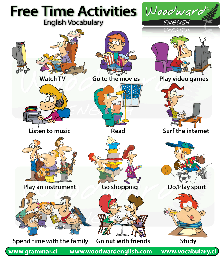 Free Time Activities - Leisure English Vocabulary