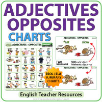 Adjectives Opposites in English - Teacher Resource