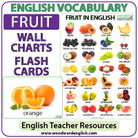 English Vocabulary - Fruit Flash Cards
