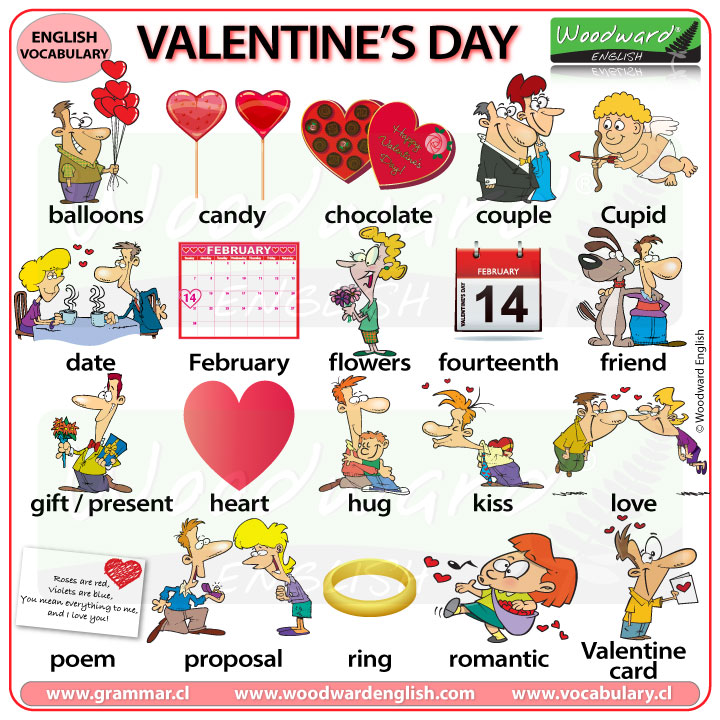 Valentine's Day vocabulary in English