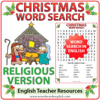 Christmas Word Search - Religious Version