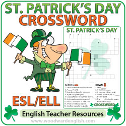 Saint Patrick's Day English Crossword